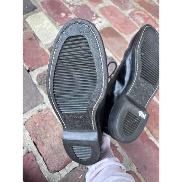 BF Goodrich Vintage Black Leather Military Combat Boots Mens Size 7.5R 1972 - Picture 6 of 8